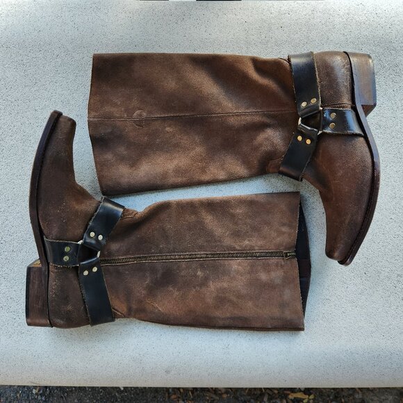 Y2K Golden Goose Distressed Leather Western Boots – Sz 10 US 🇮🇹 - Picture 4 of 16